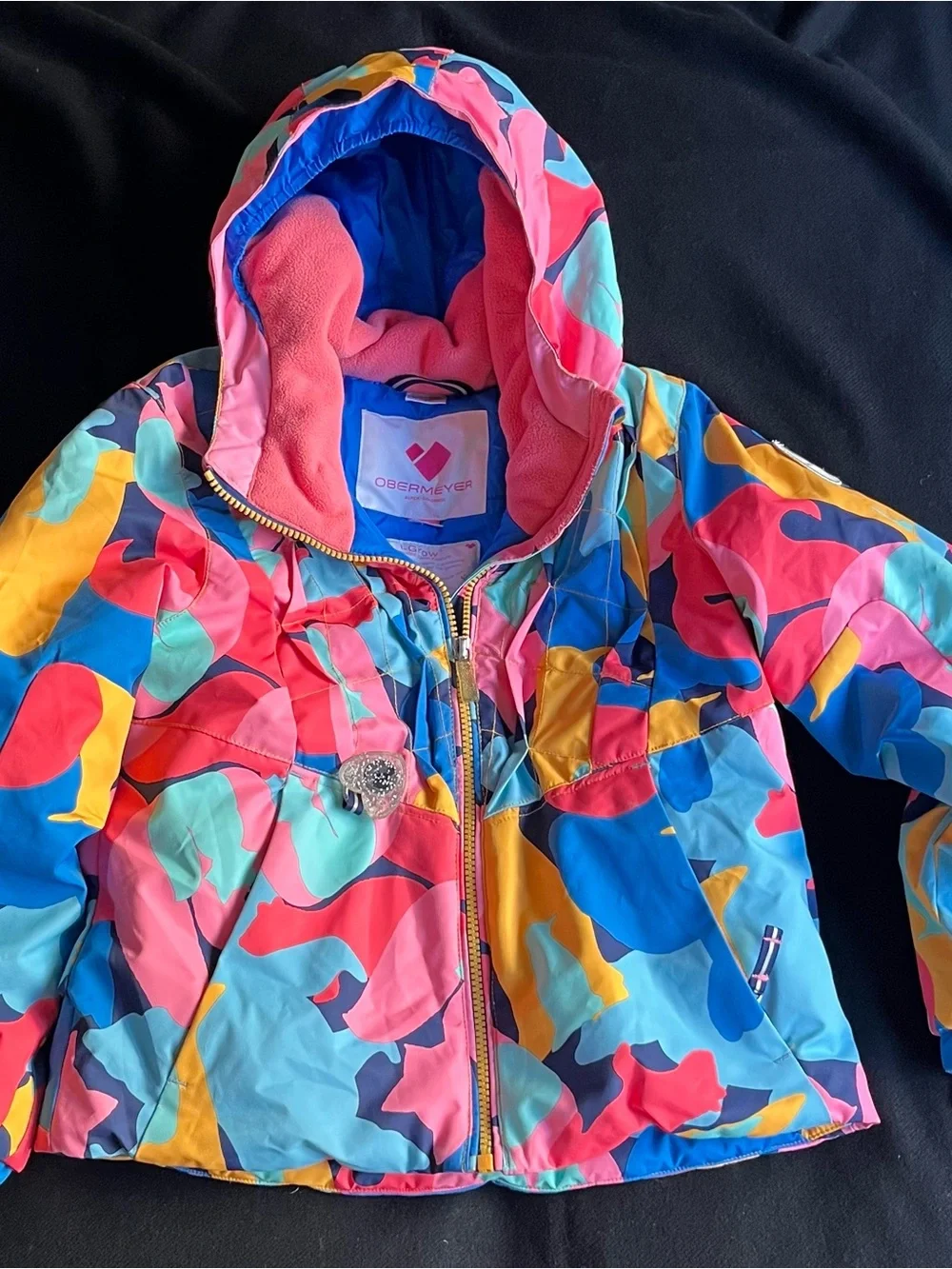 Obermeyer Pink Girls Snow Bibs and Jacket